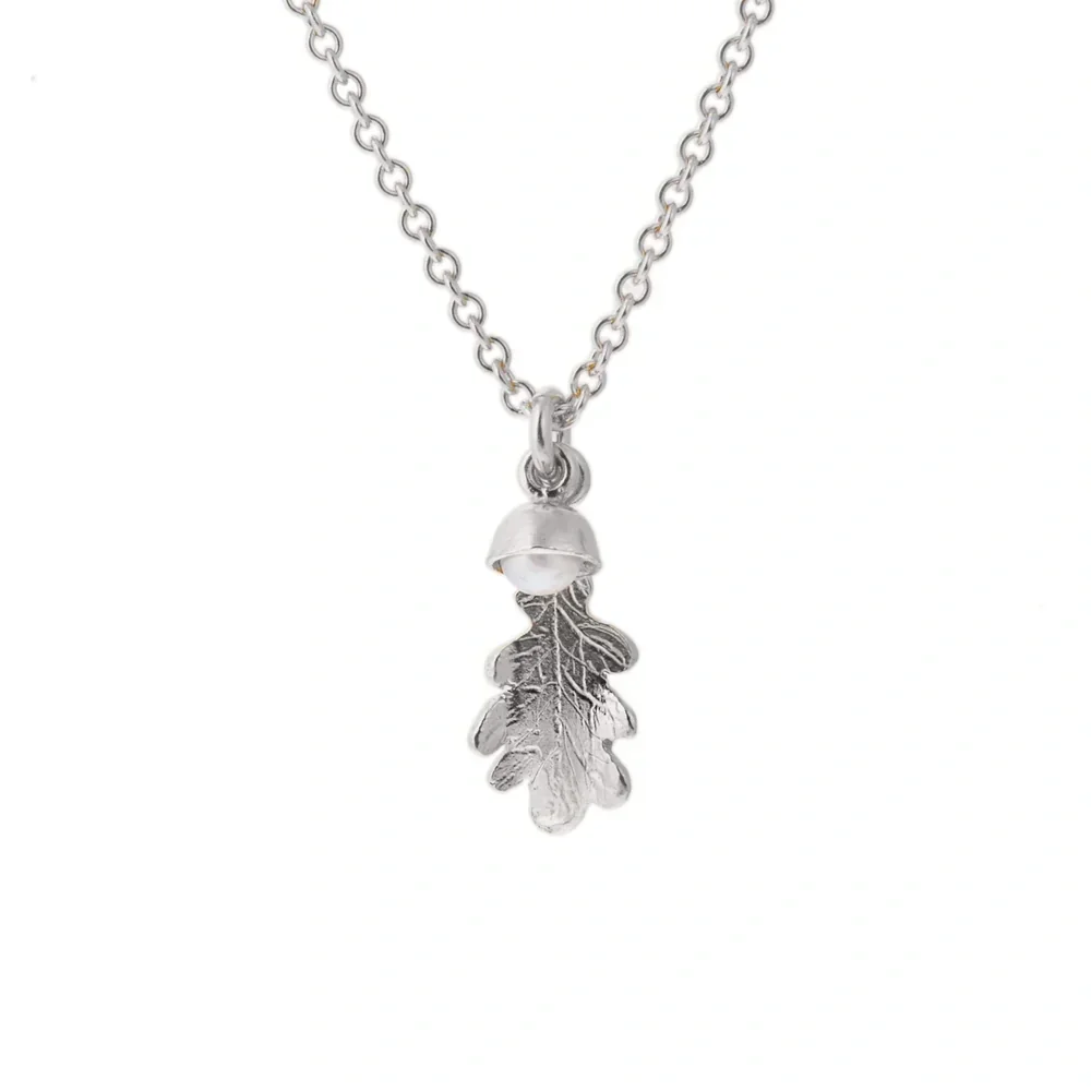Tiny-oak-leaf-silver-necklace-with-white-pearl-acorn-Claire-Troughton_1000x.webp