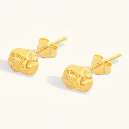 Formation Co. Magma Textured Studs Gold