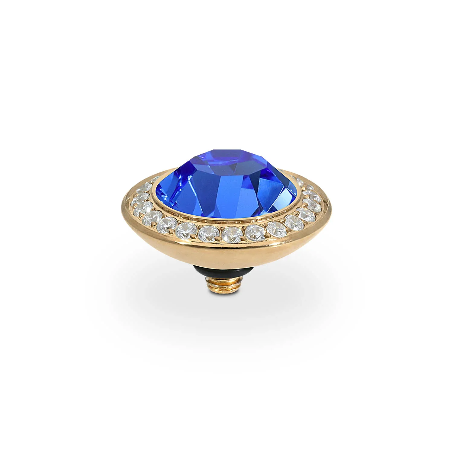 Qudo Ring Top Tondo Deluxe Sapphire 13mm Gold