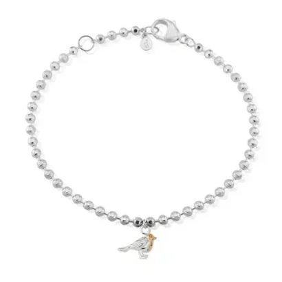 Beaded Robin Bracelet Silver