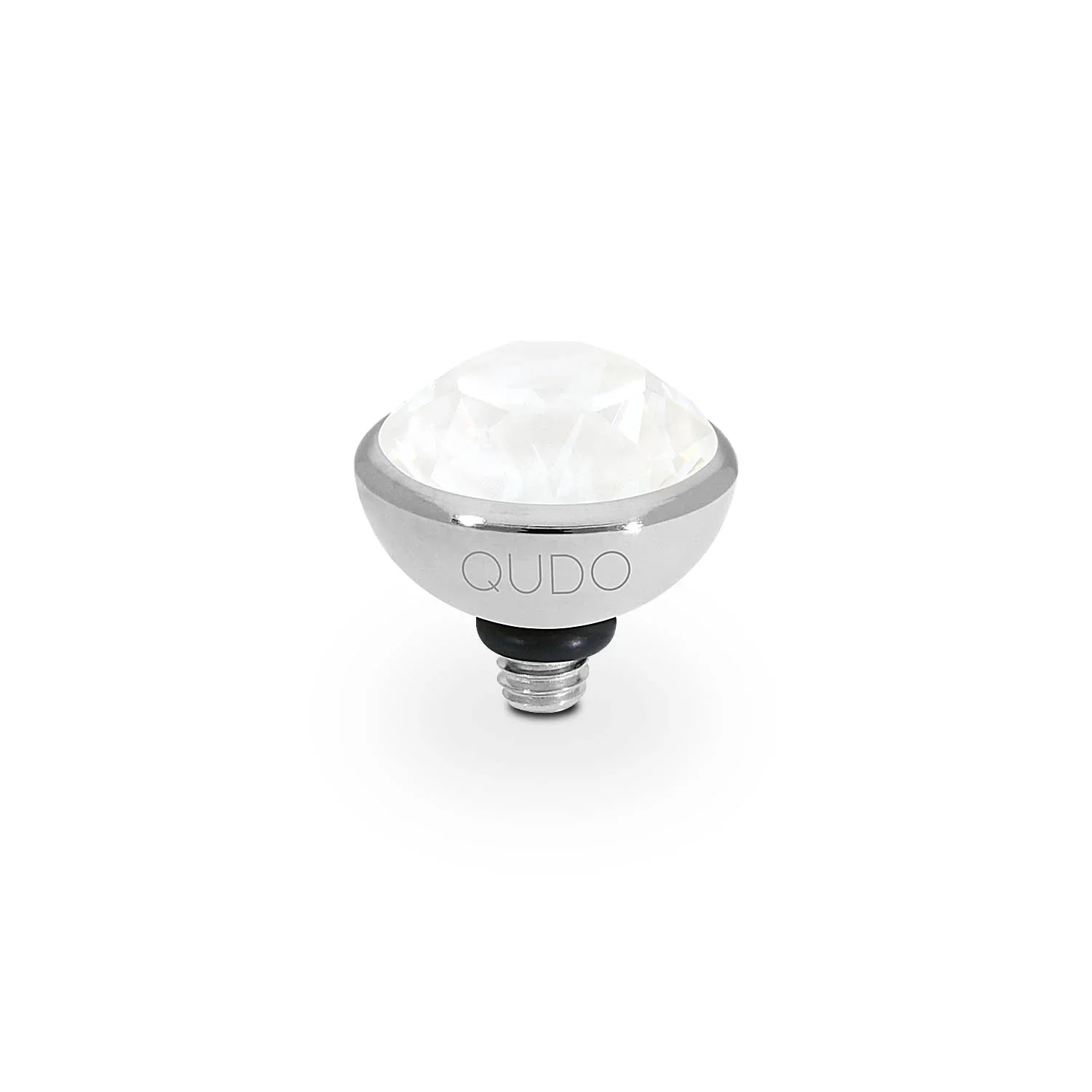 Qudo Ring Top Bottone Crystal Electric  White Ignite 10mm