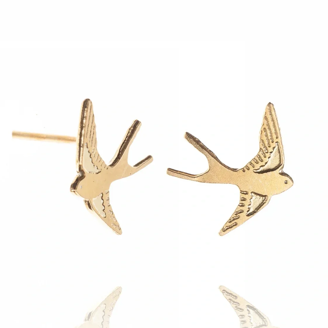 Amanda Coleman Swallow Stud Earrings Gold