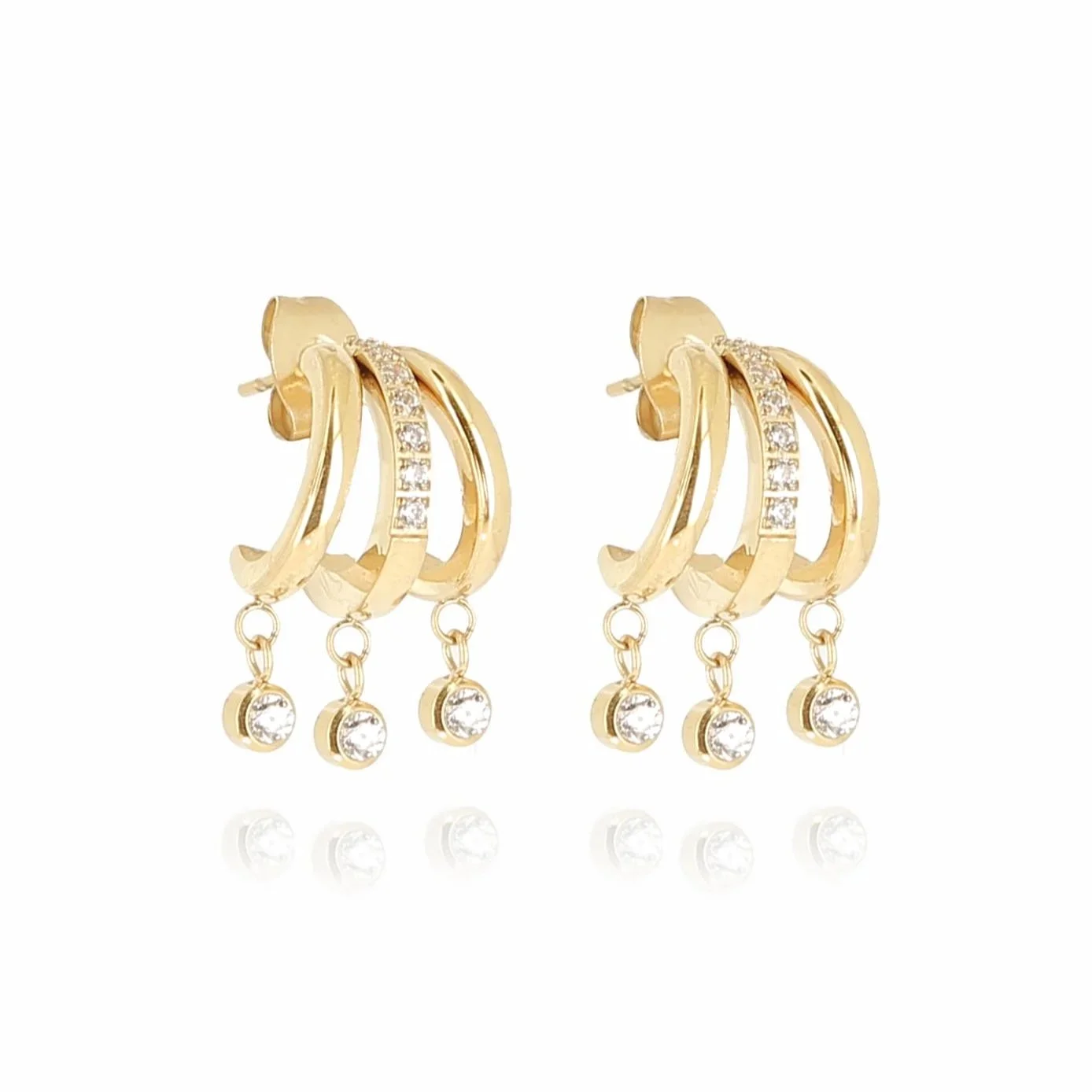 Zag Bijoux Illusion Silvia Earrings Gold