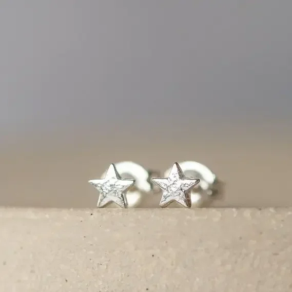 Lucy Kemp Sterling Silver Mini Studs Star