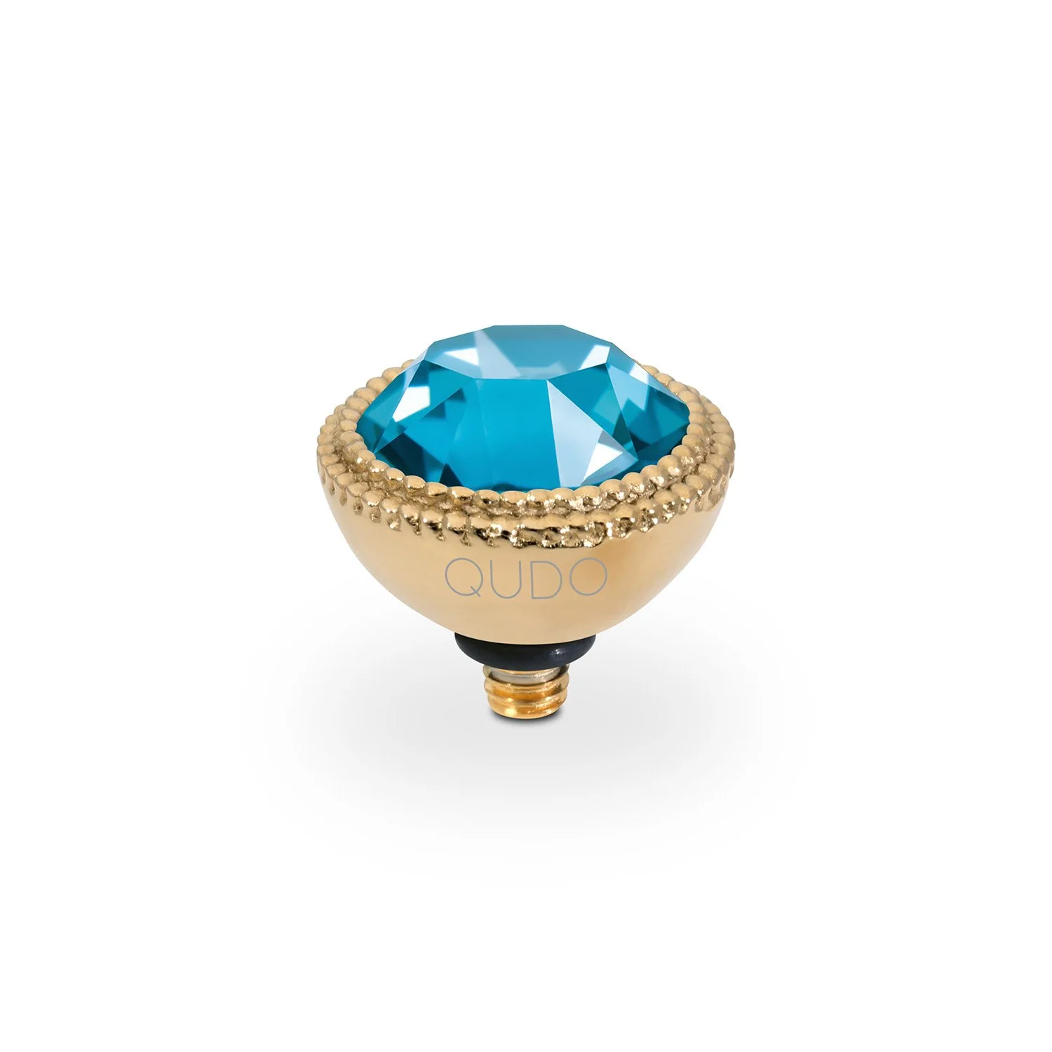 Qudo Ring Top Fabero Crystal Teal Ignite 11mm Gold
