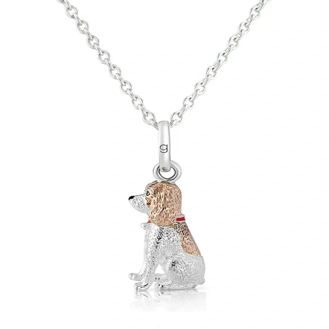 Silver Springer Spaniel Dog Pendant