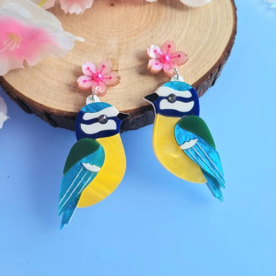Blue Tit Earrings