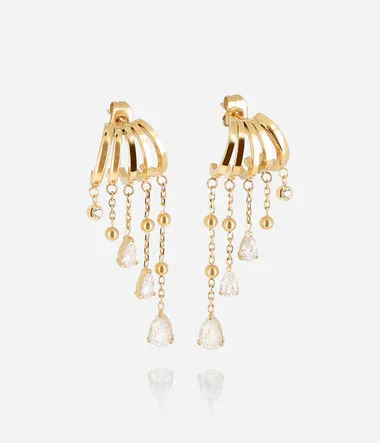 Zag Bijoux Maria Illusion Earrings Gold