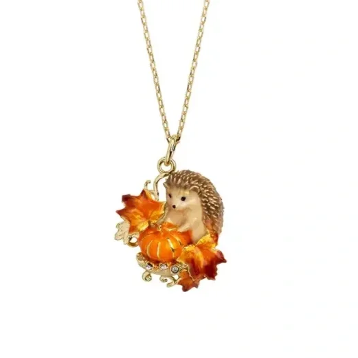 Bill Skinner Hedgehog & Pumpkin Pendant