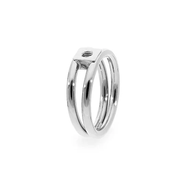 Qudo Roma Double Stainless Steel Ring