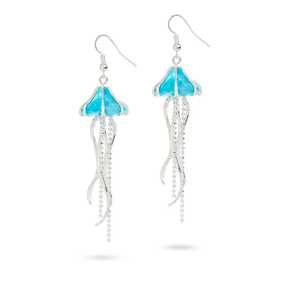 Bill Skinner Blue Jellyfish Drop Earrings