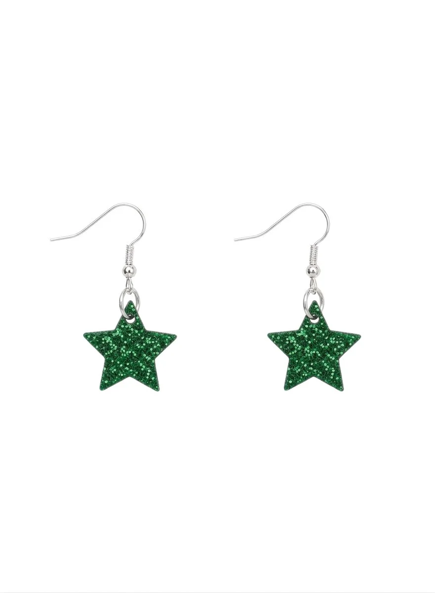 Tatty Devine Green Star Charm Earrings (Copy)