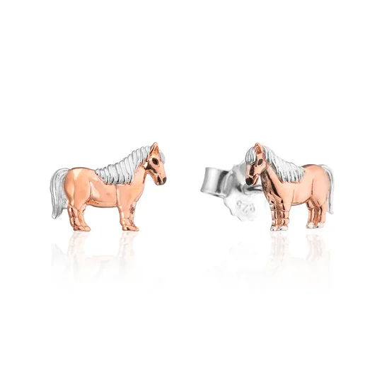 Shetland Pony Earrings Silver