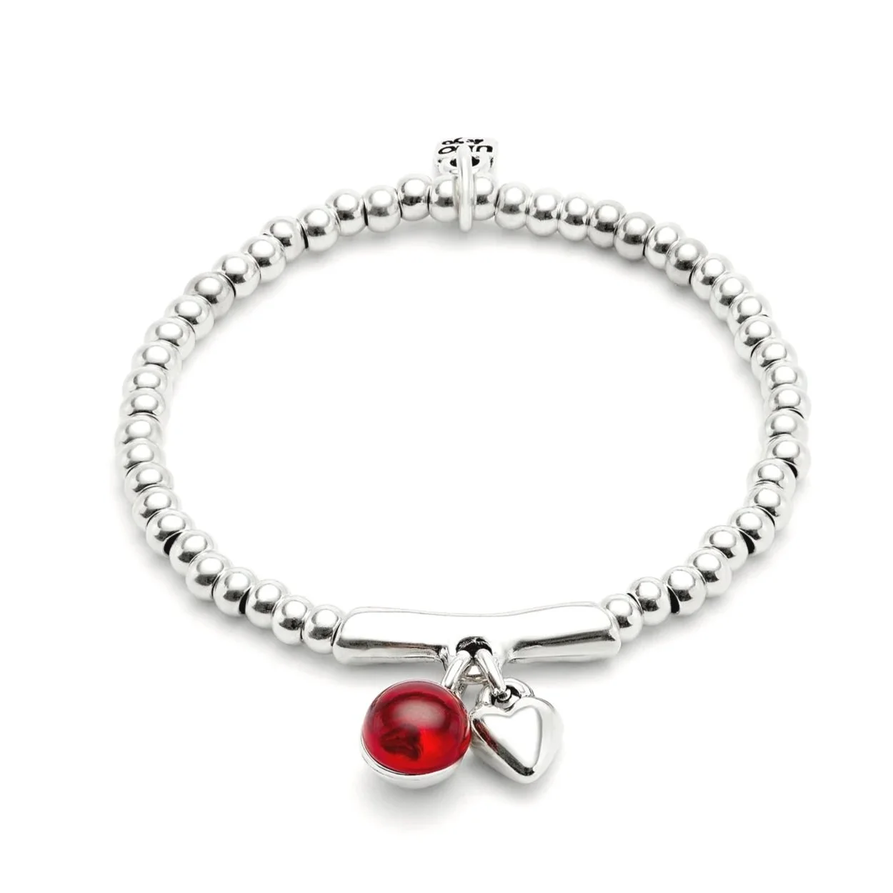 UNOde50 Beaded Bracelet With Red Murano Glass