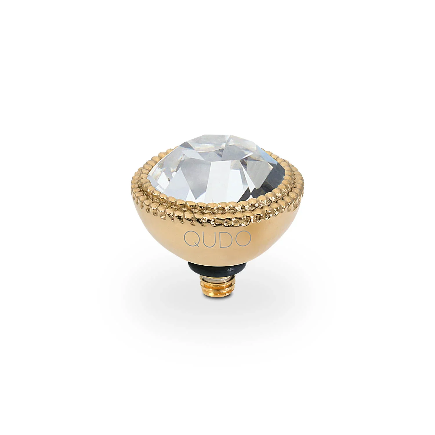 Qudo Ring Top Fabero Crystal Clear 11mm Gold