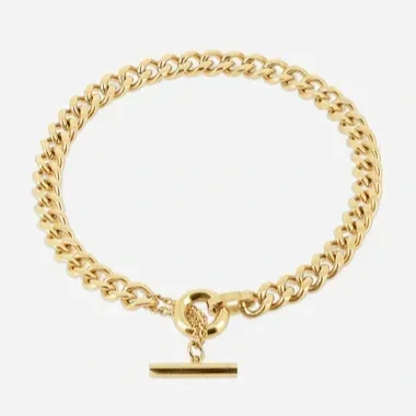 Zag Bijoux Merez Choker T-Bar Necklace Gold