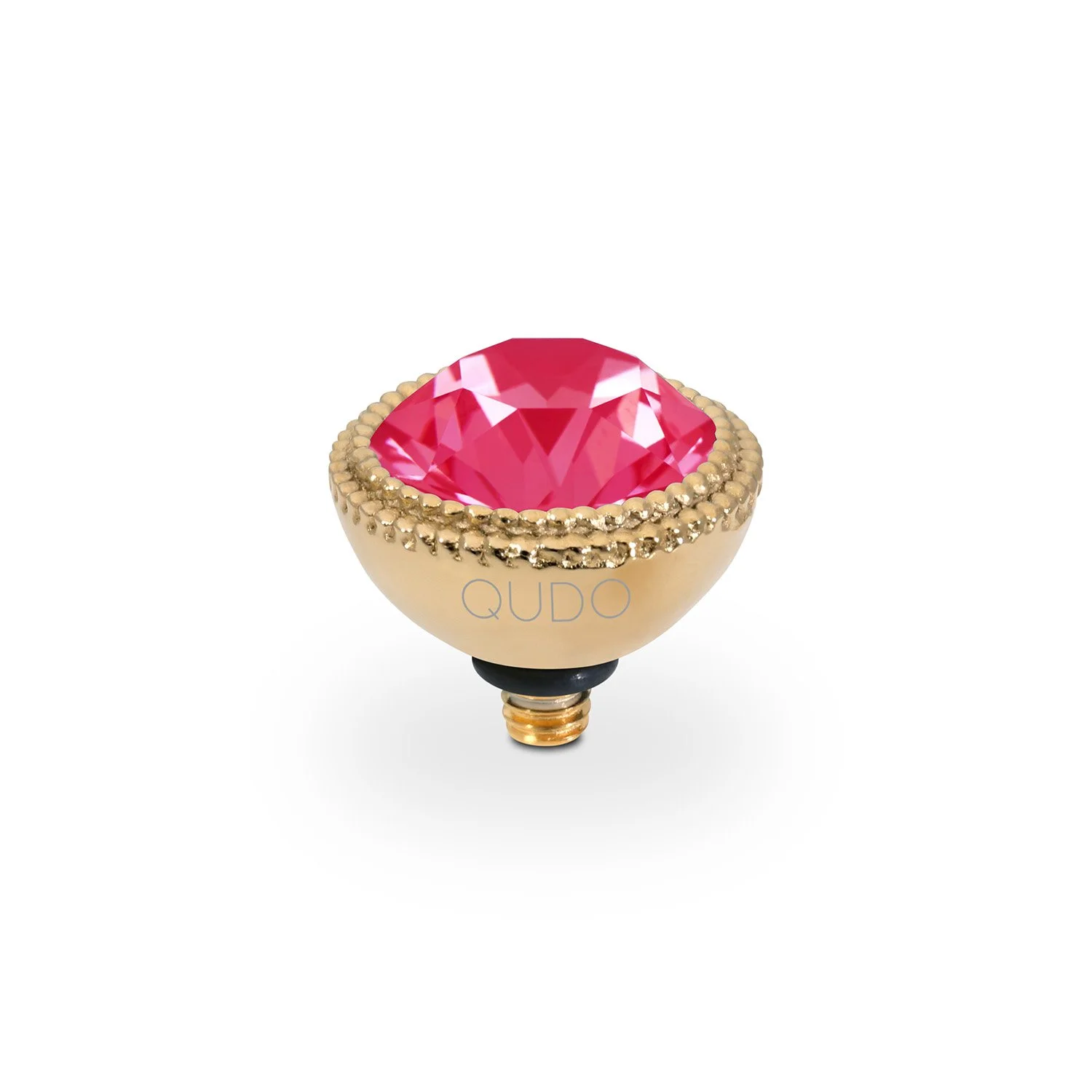 Qudo Ring Top Fabero Crystal Poppy Red Ignite 11mm Gold
