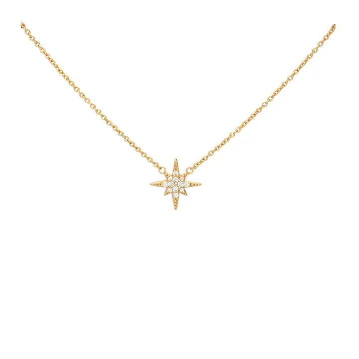 Scream Pretty Starburst Necklace with Slider Clasp Gold