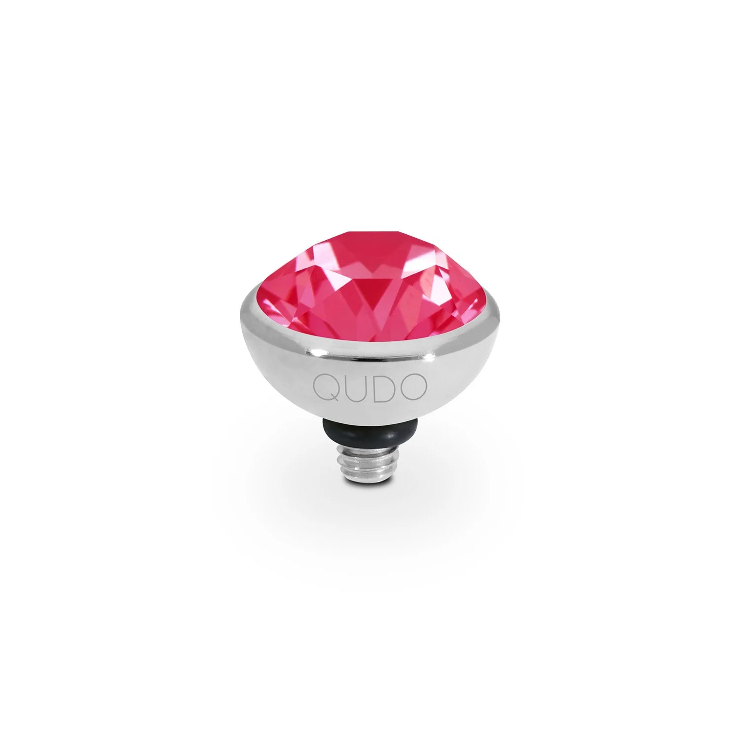 Qudo Ring Top Bottone Crystal Poppy Red Ignite 10mm