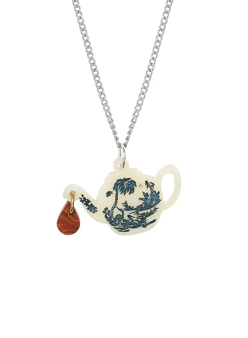 Tatty Devine Vintage Teapot Pendant Silver