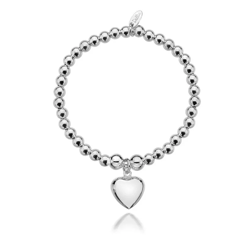 Dollie Sophia Big Heart Bracelet Silver