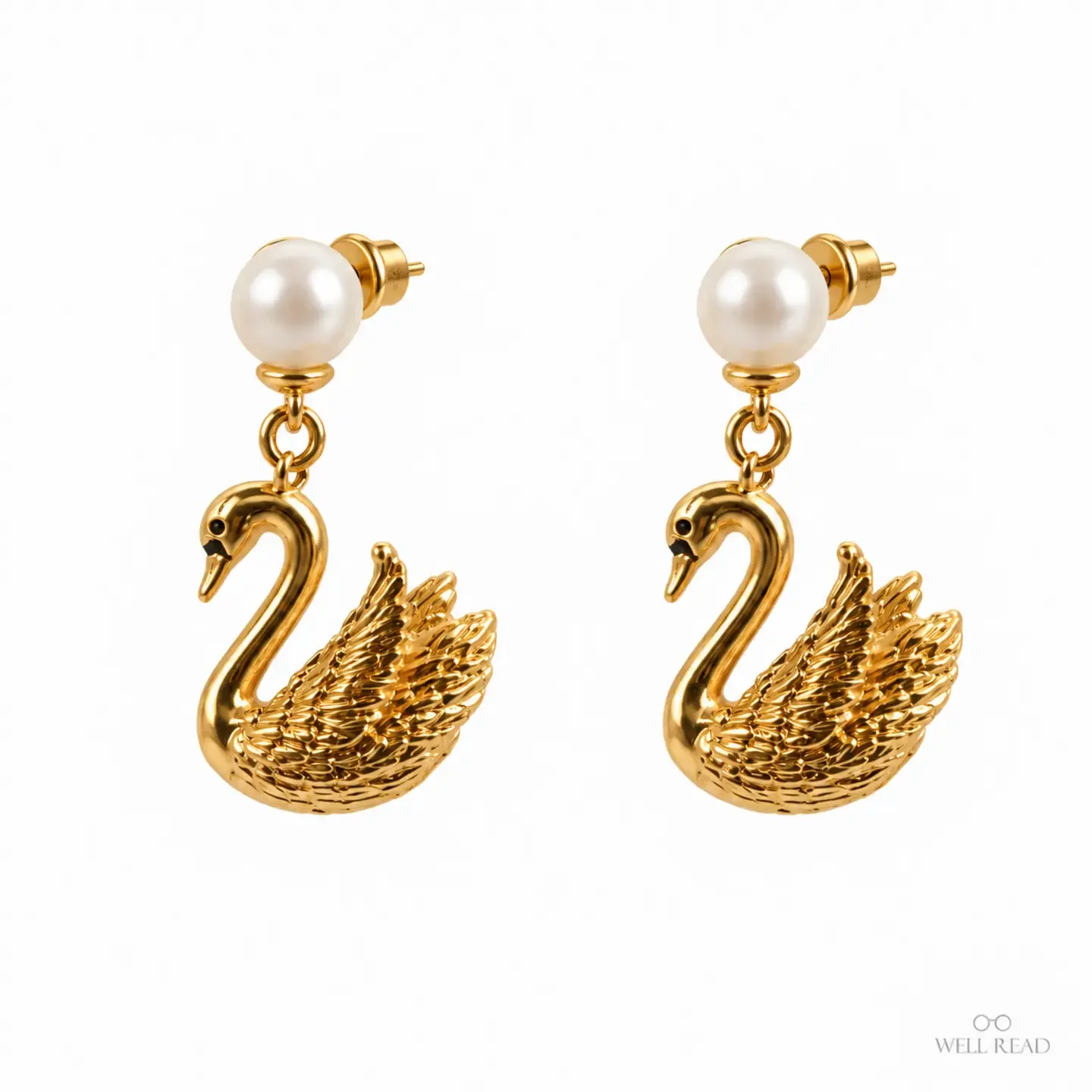 Well Read Company Hans Christian Andersen’s Fairy Tales Bookish Earrings Gold