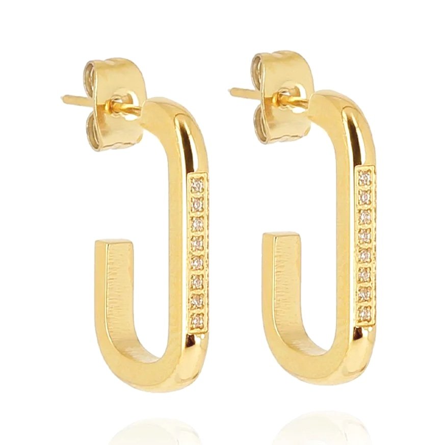 Zag Bijoux OvaL Hoop Earrings