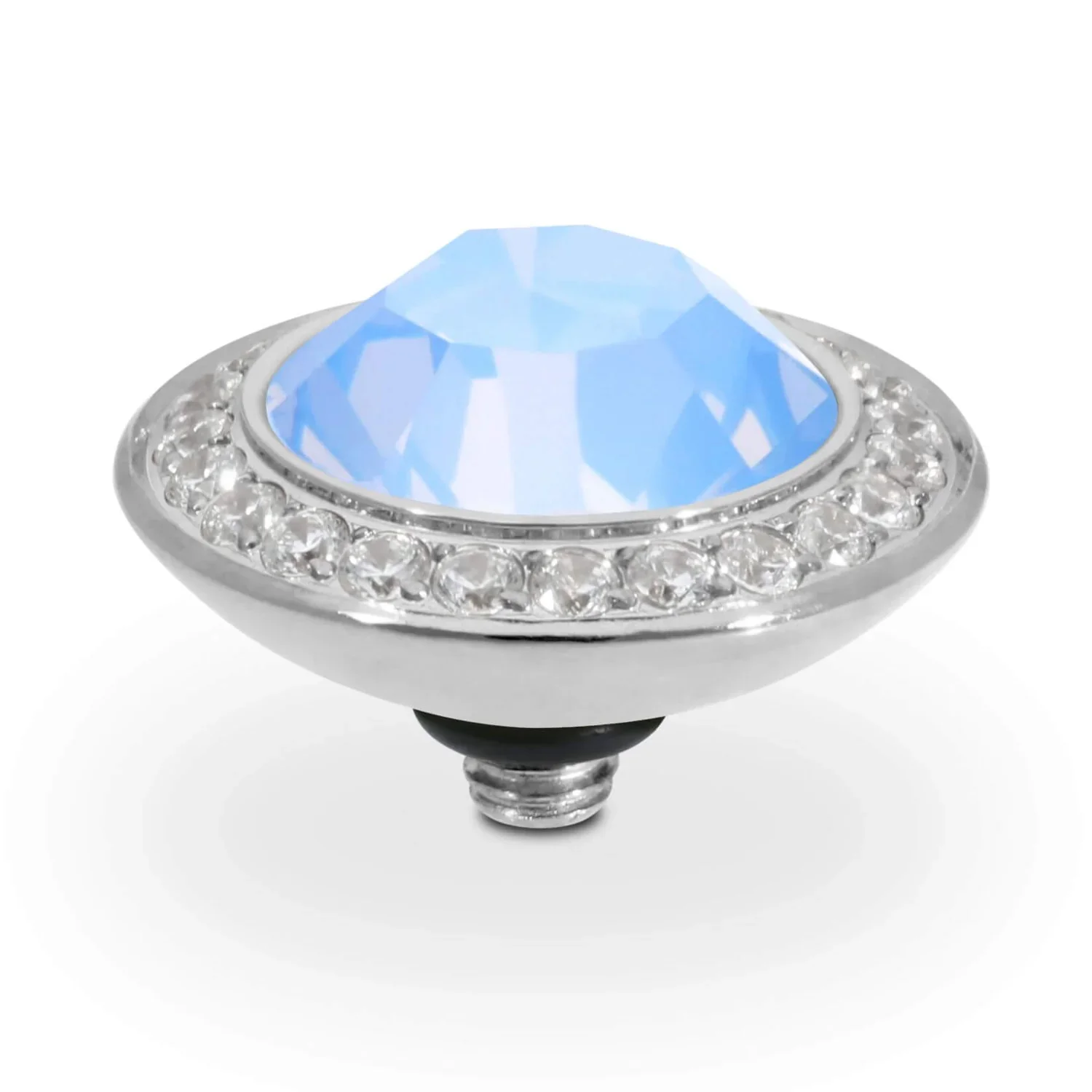 Qudo Ring Top Tondo Deluxe Light Sapphire Opal 13mm