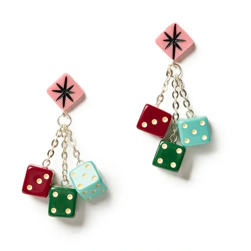Splendette Counter Drop Dice Earrings