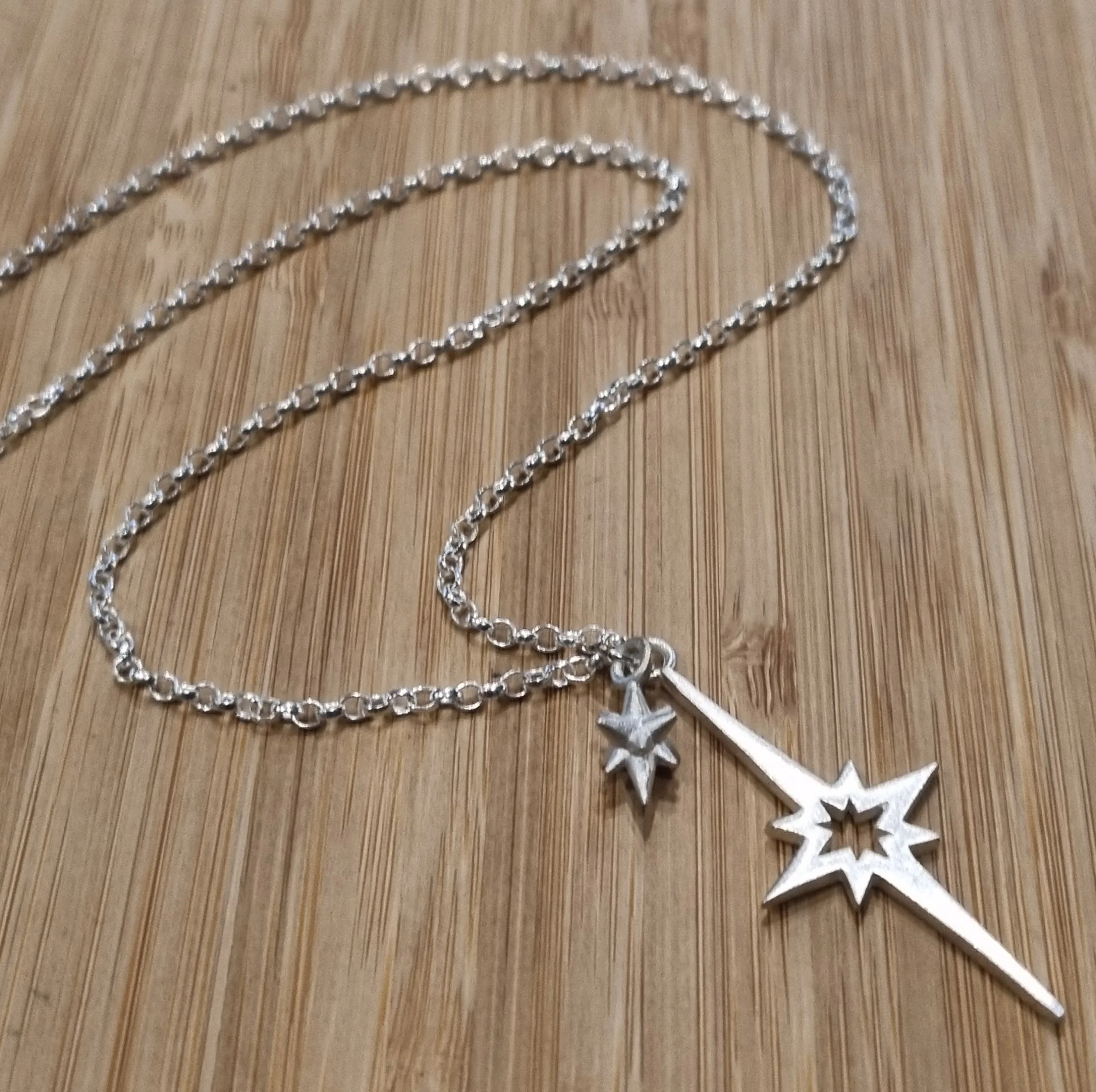 Chambers & Beau Supernova Drop Necklace Silver