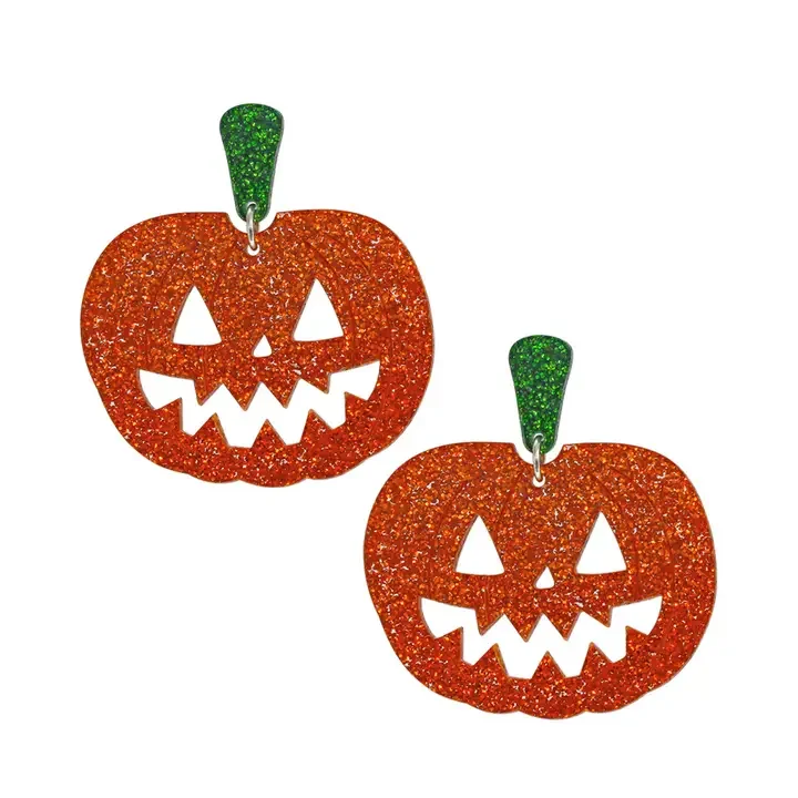 Little Moose Pumpkin Dangly Earrings