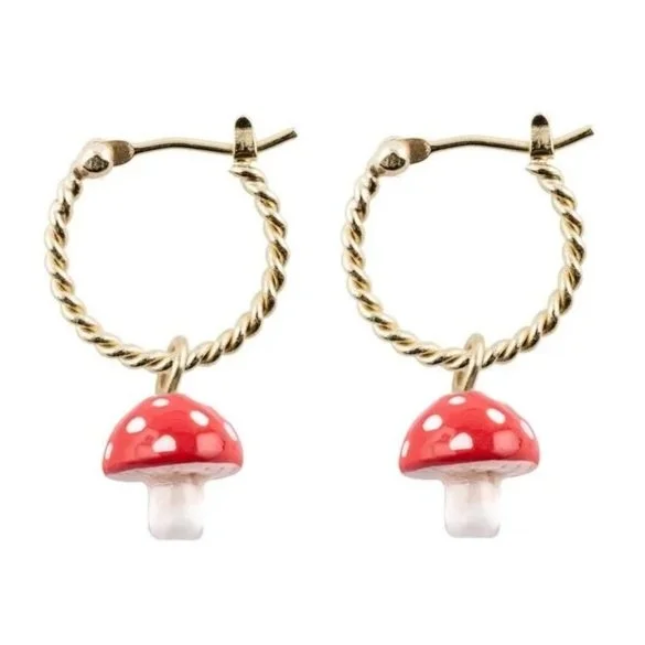 Nach Mini Mushroom Hoop Earrings