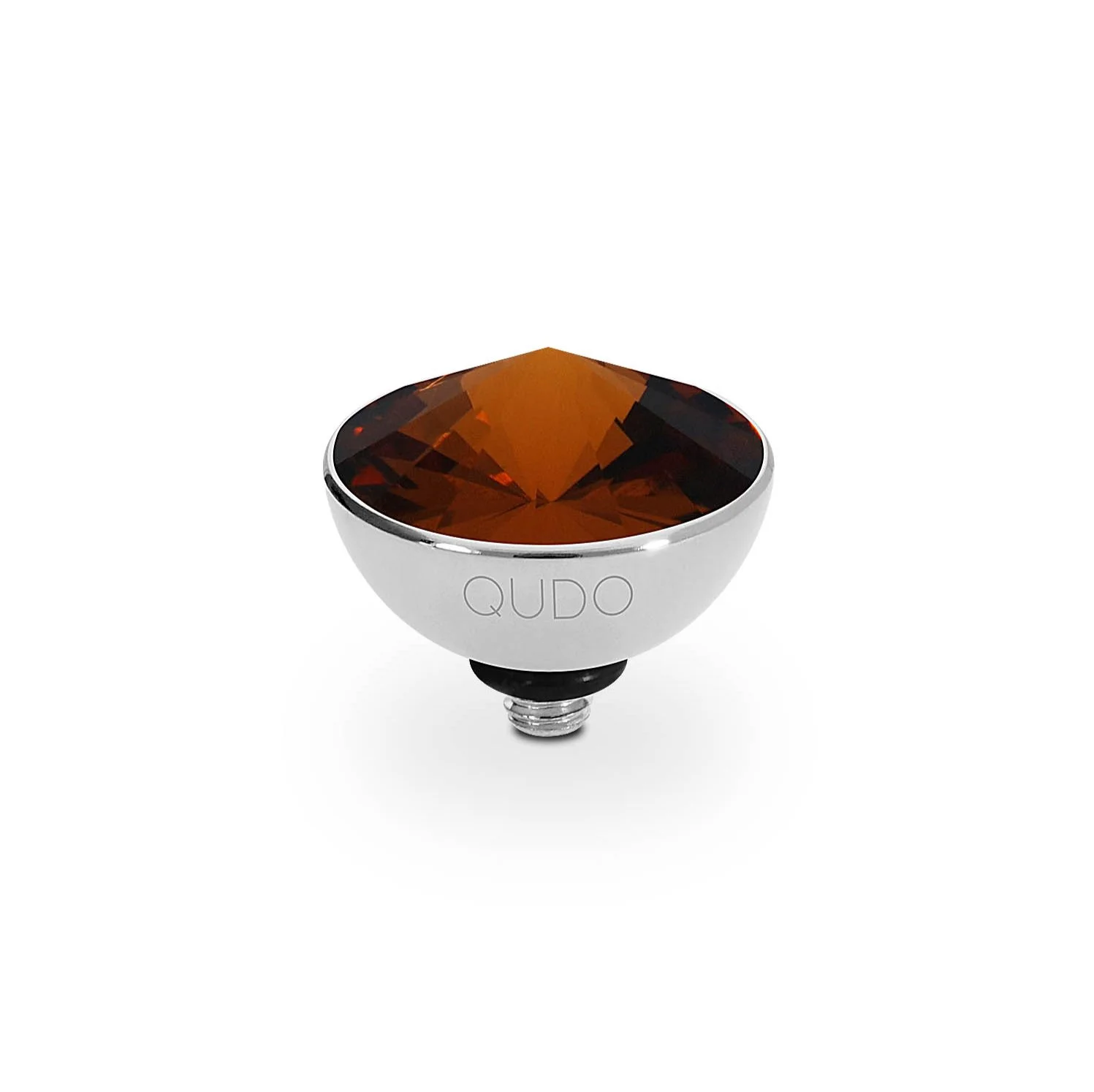 Qudo Ring Top Bottone Smoked Topaz 11.5mm