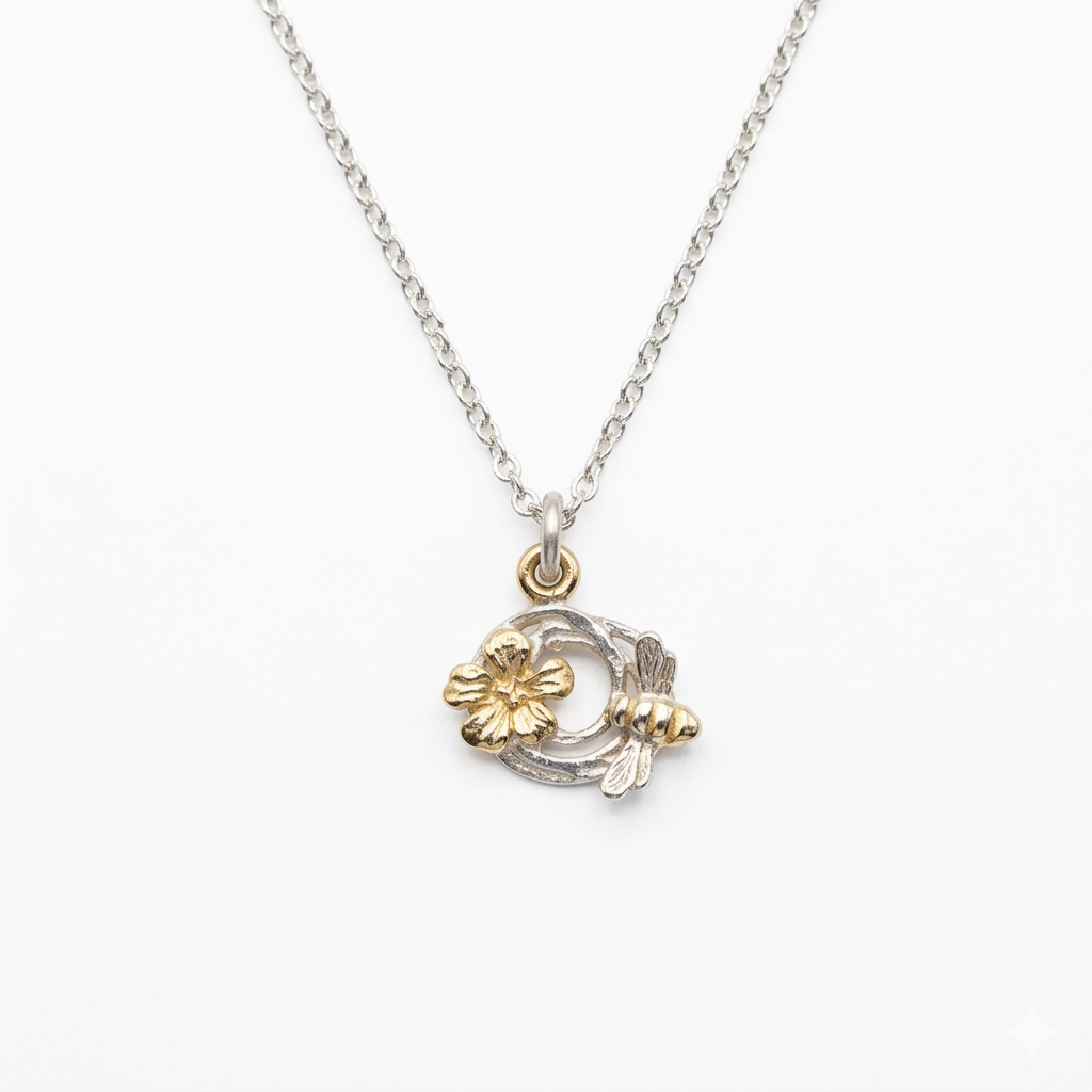 Claire Troughton Busy Bee Small Swirl Necklace
