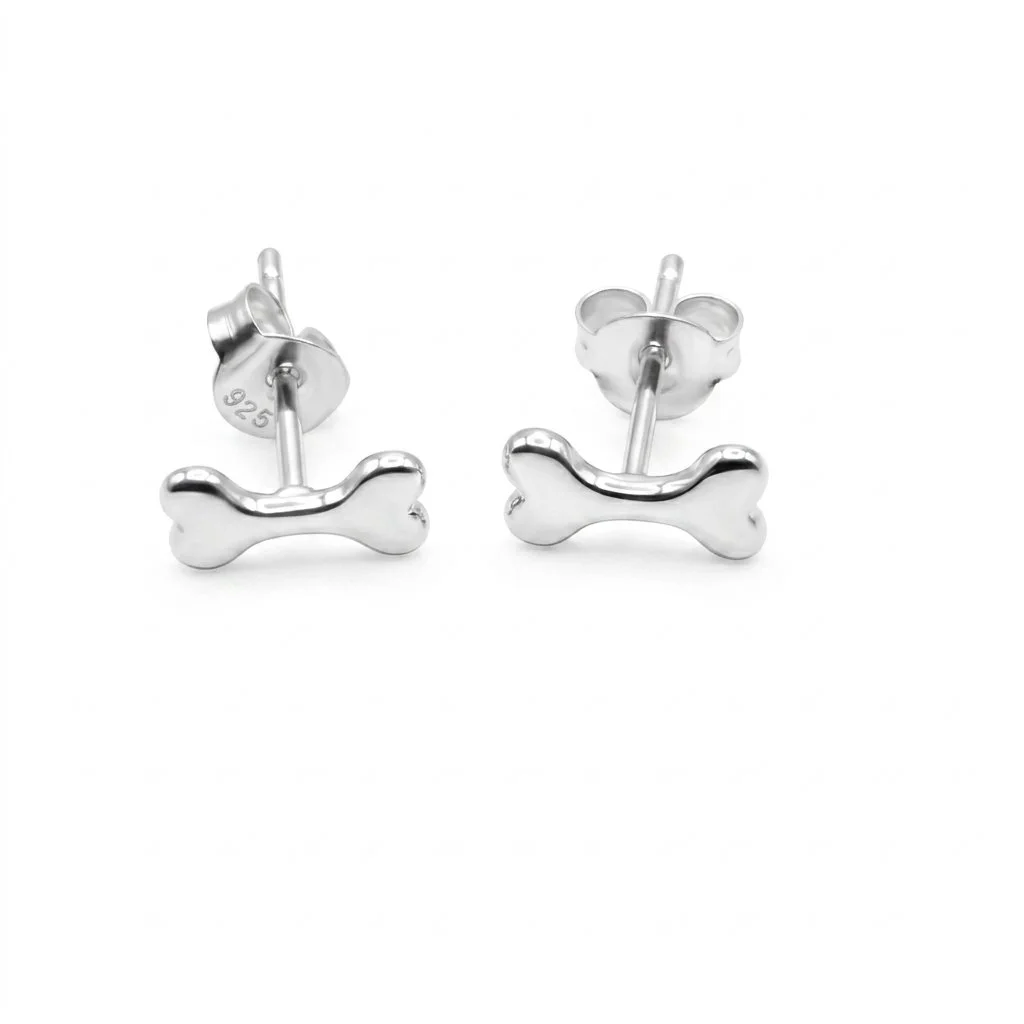 Silver Bone Studs