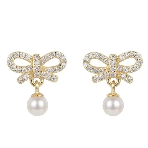 Bow Pearl Drop earrings