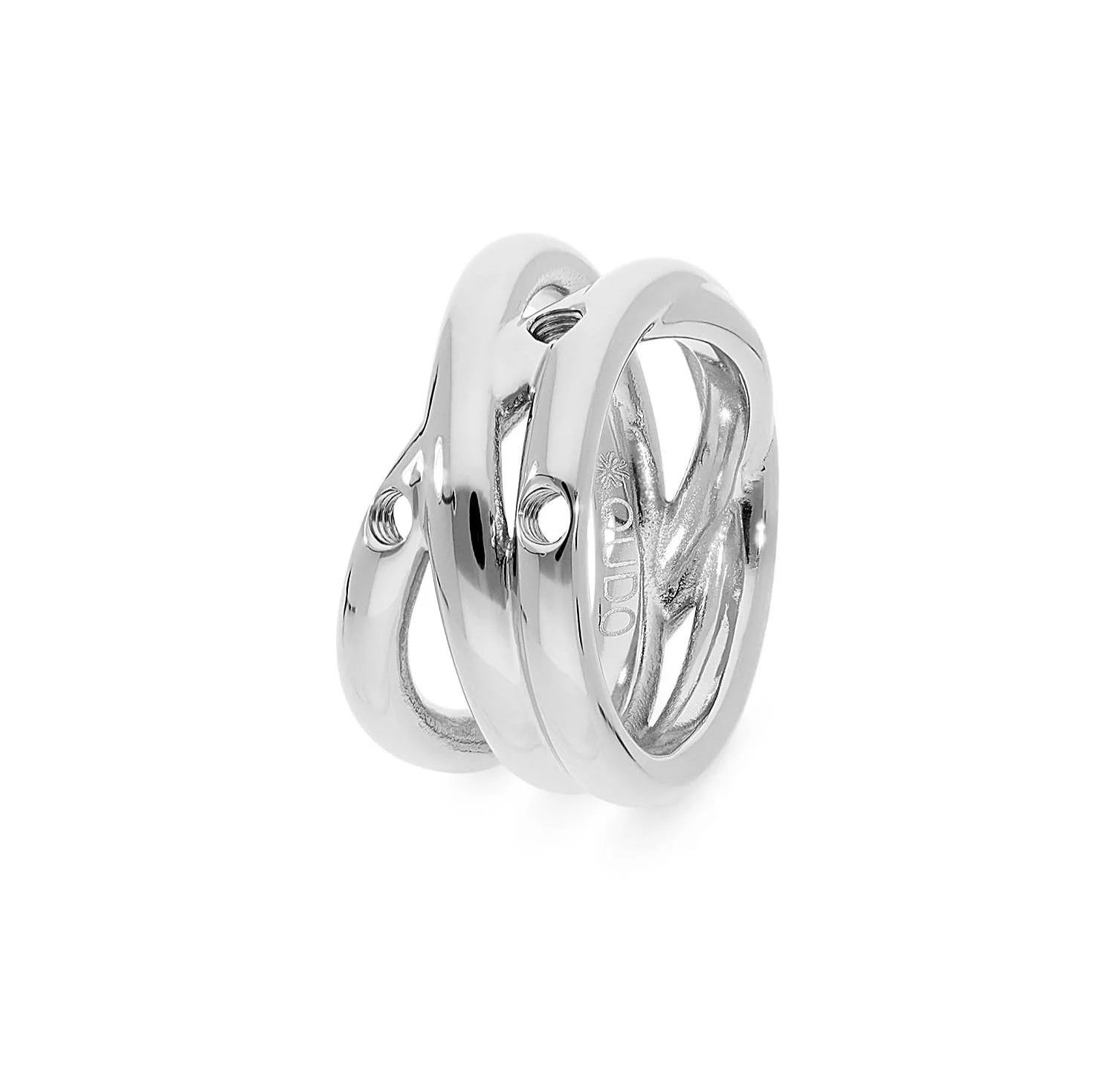 Qudo San Marino Triple Stainless Steel Ring Steel