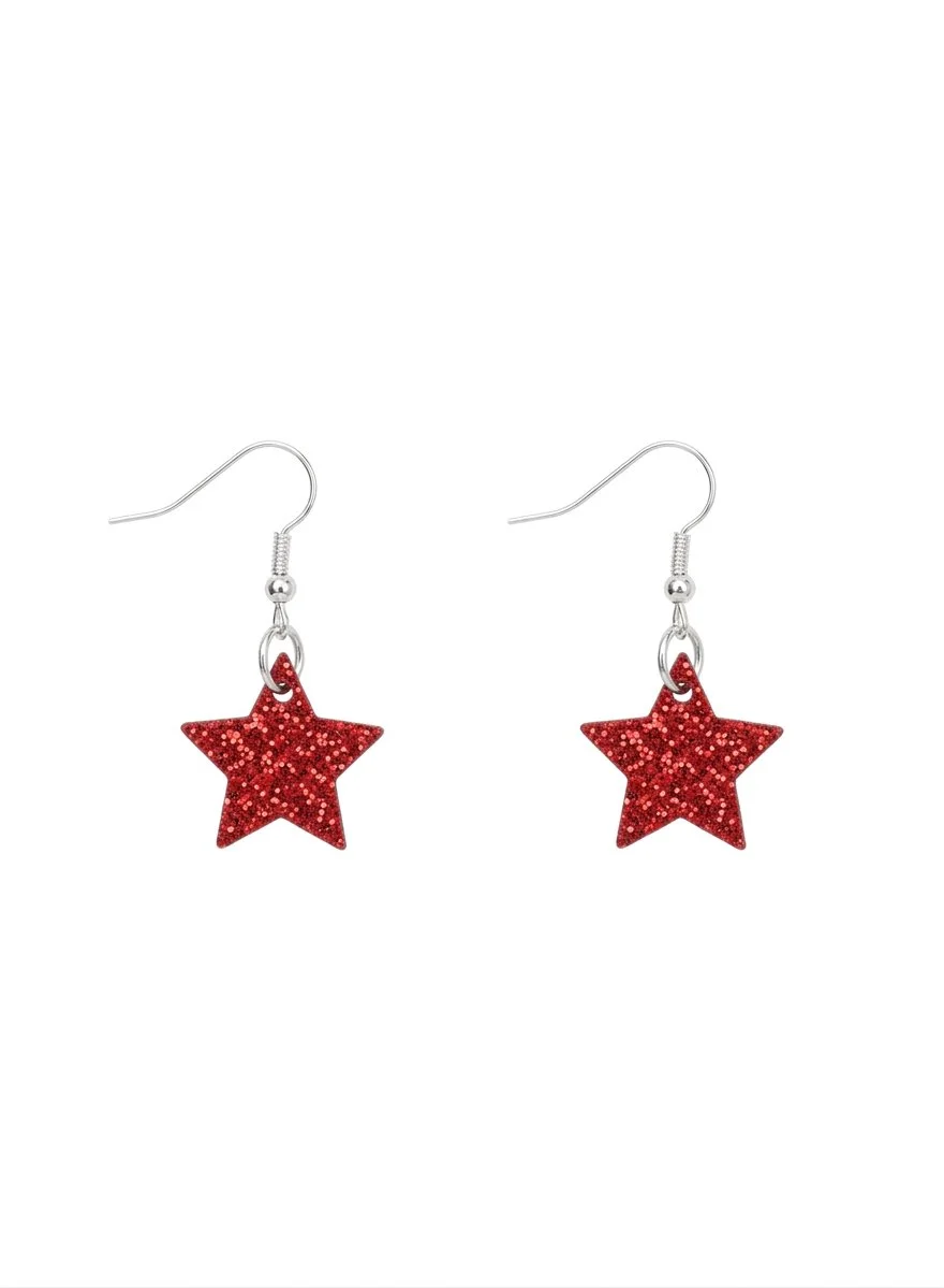 Tatty Devine Red Star Charm Earrings