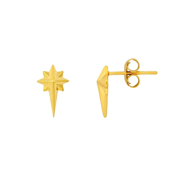 Vurchoo Rising Star Gold Stud Earrings
