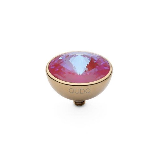 Qudo Ring Top Bottone Lotus Pink Delite 13mm Gold