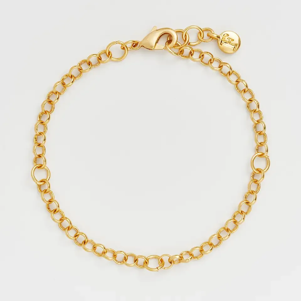 Fable England Gold Charm Chain Bracelet