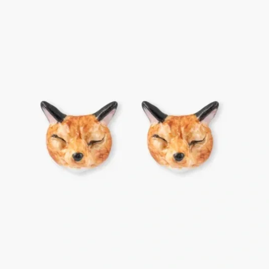 Nach Sleeping Fox Stud Earrings