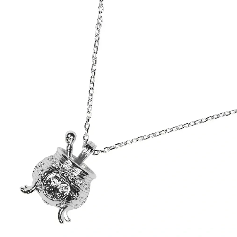 Well Read Company The Encyclopedia of Potion Making Cauldron Necklace Silver