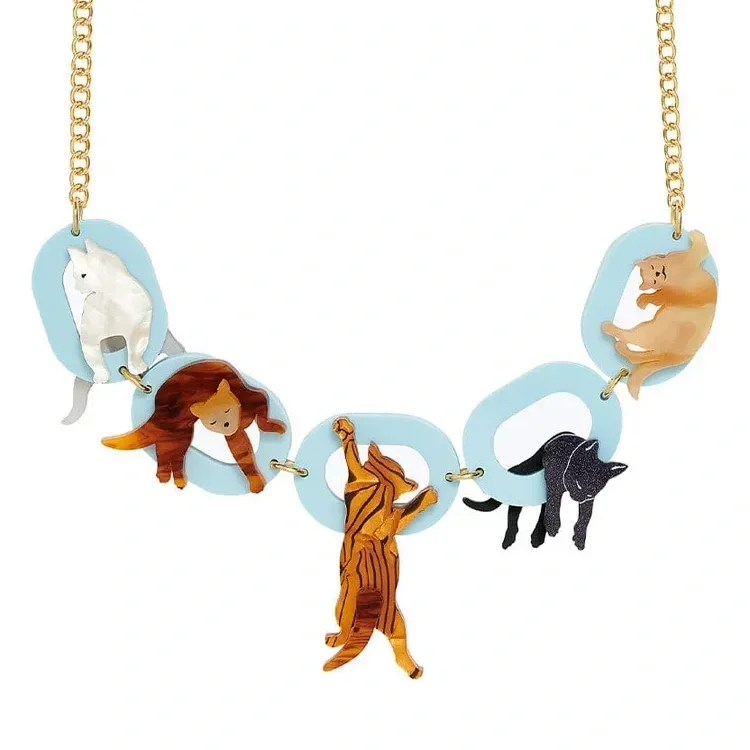 Tatty Devine Little Cats Chain Necklace