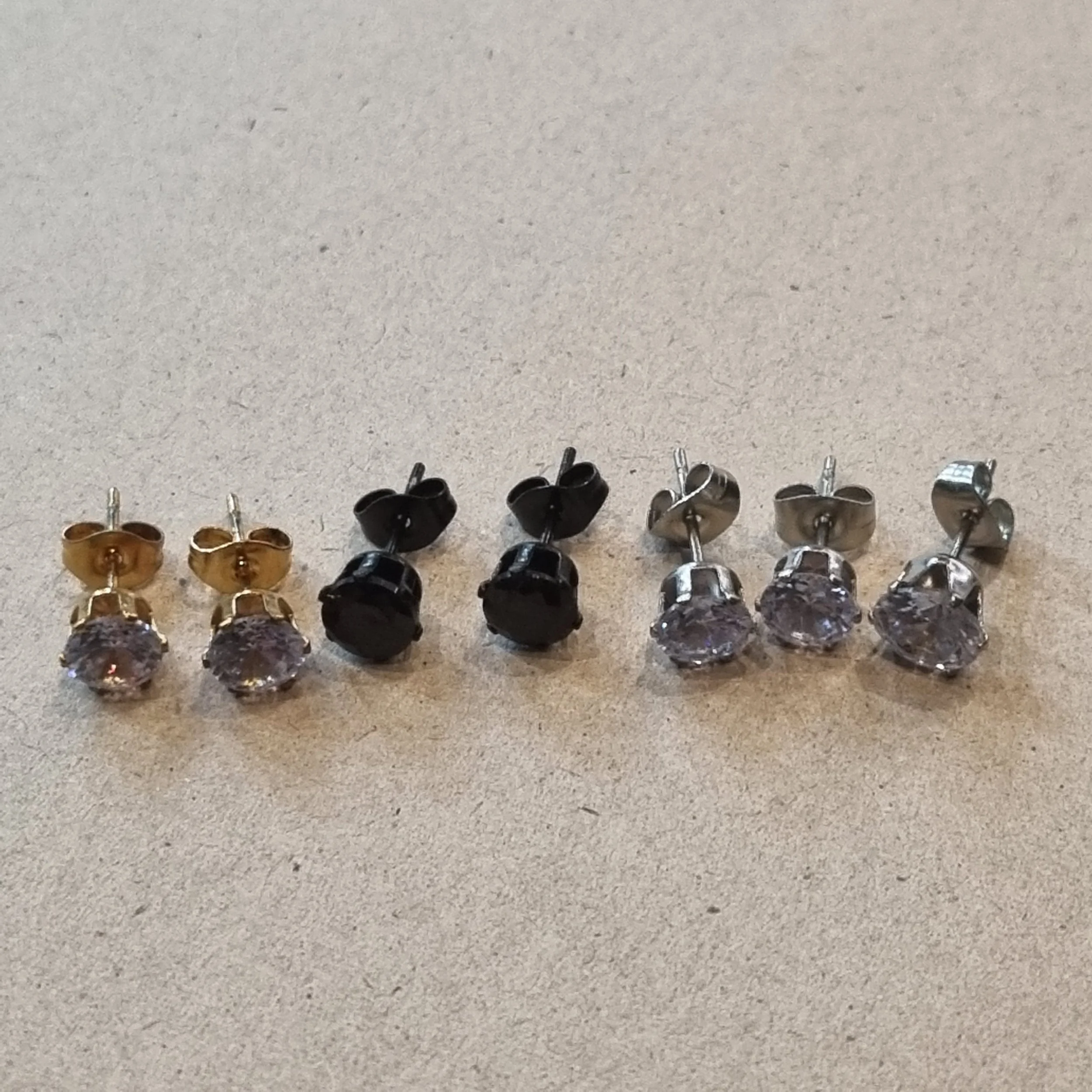 7 X CZ Stud Earrings