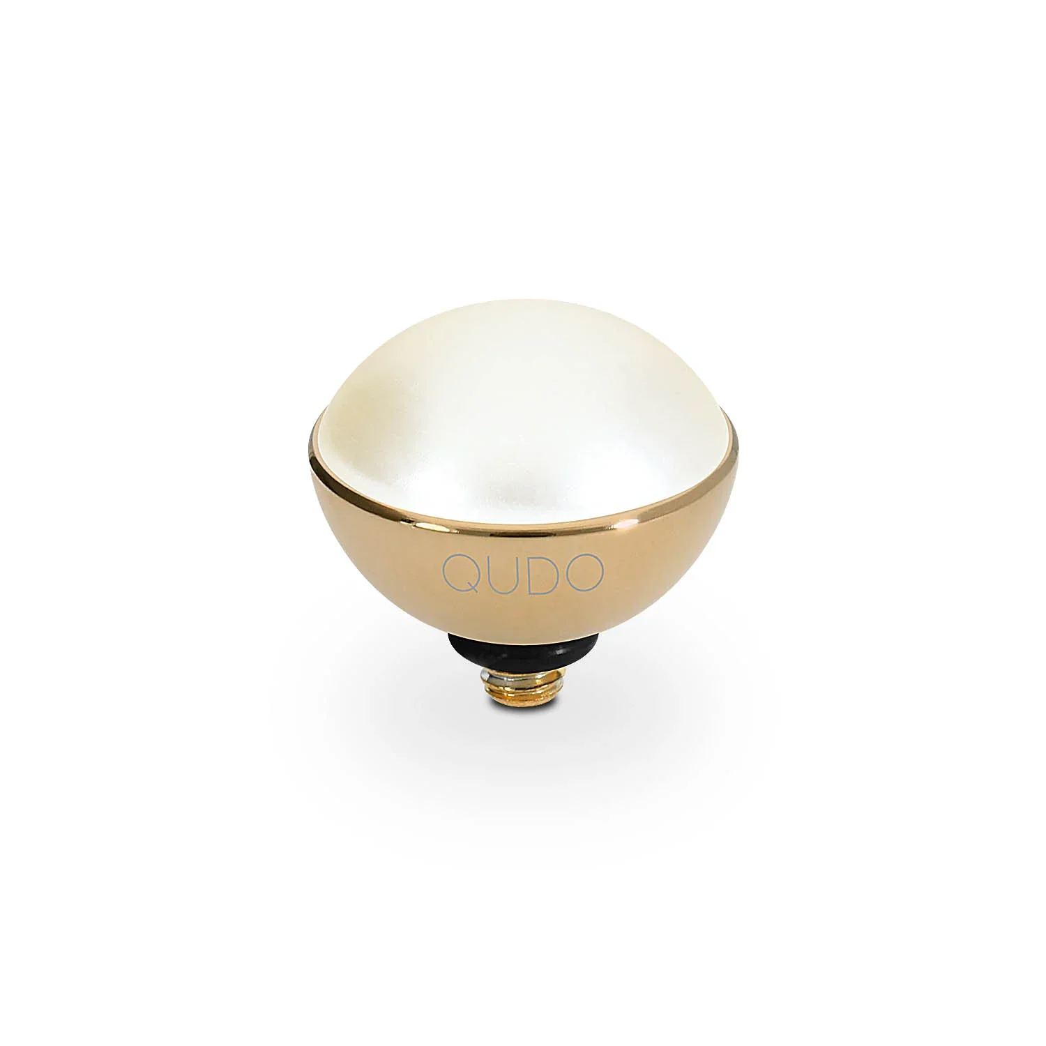 Qudo Ring Top Bottone Cream Pearl 11.5mm Gold