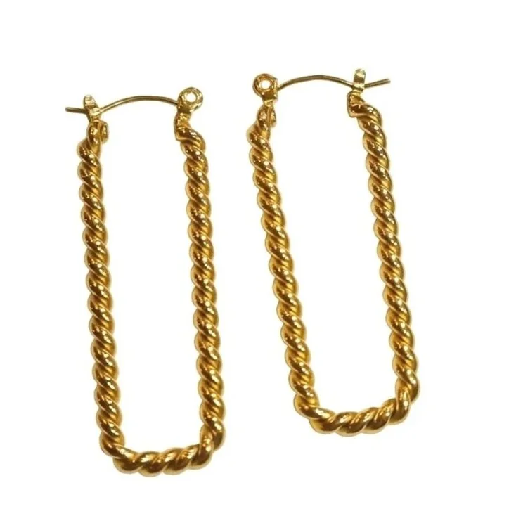Twisted Elongated rectangular Hoops