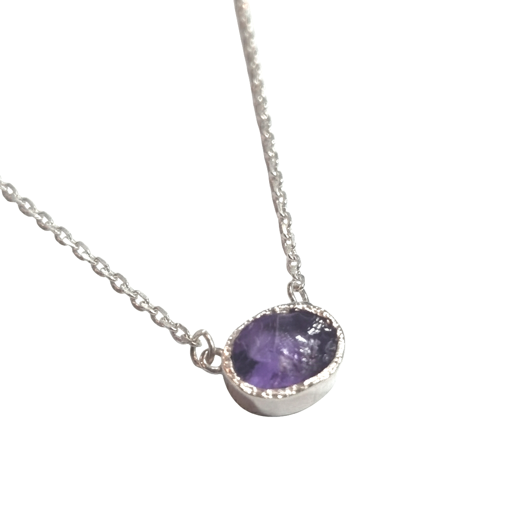 Amethyst Necklace Silver