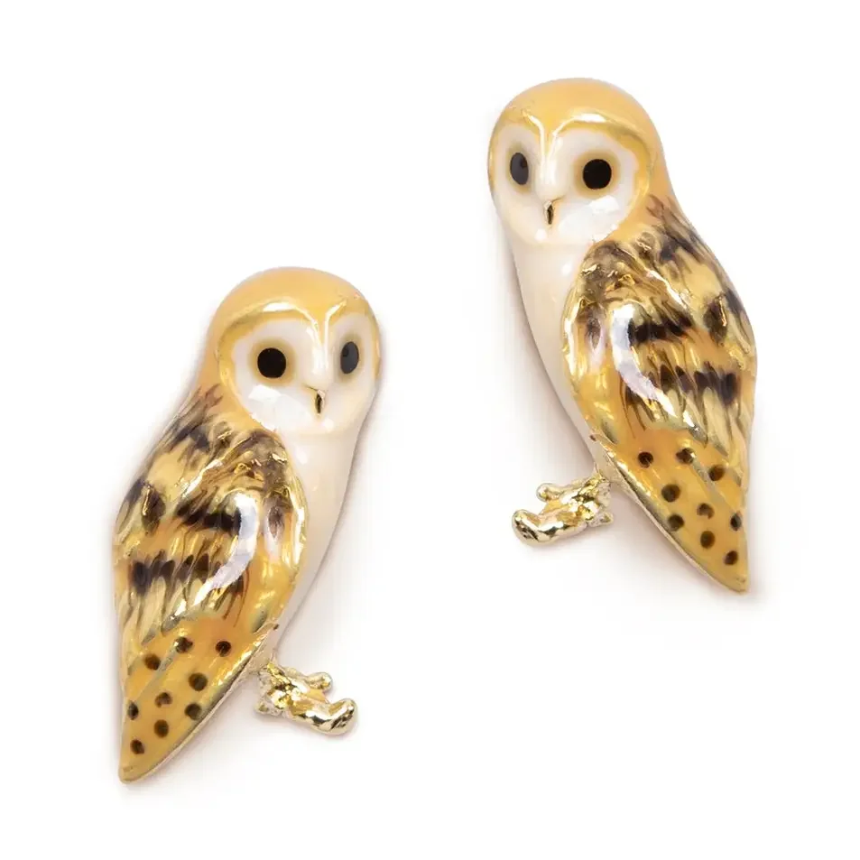 Bill Skinner Barn Owl Studs Earrings