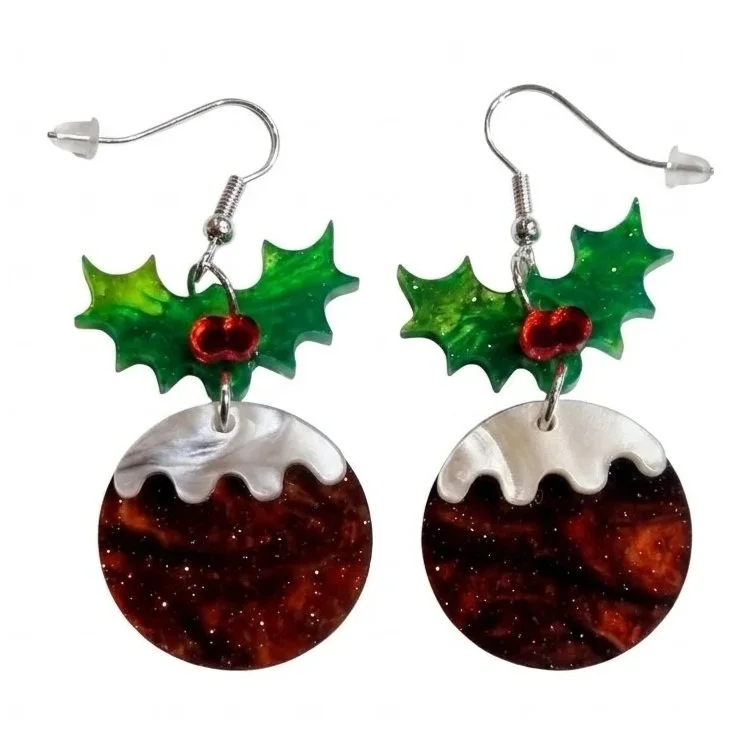Tatty Devine Christmas Pudding Earrings